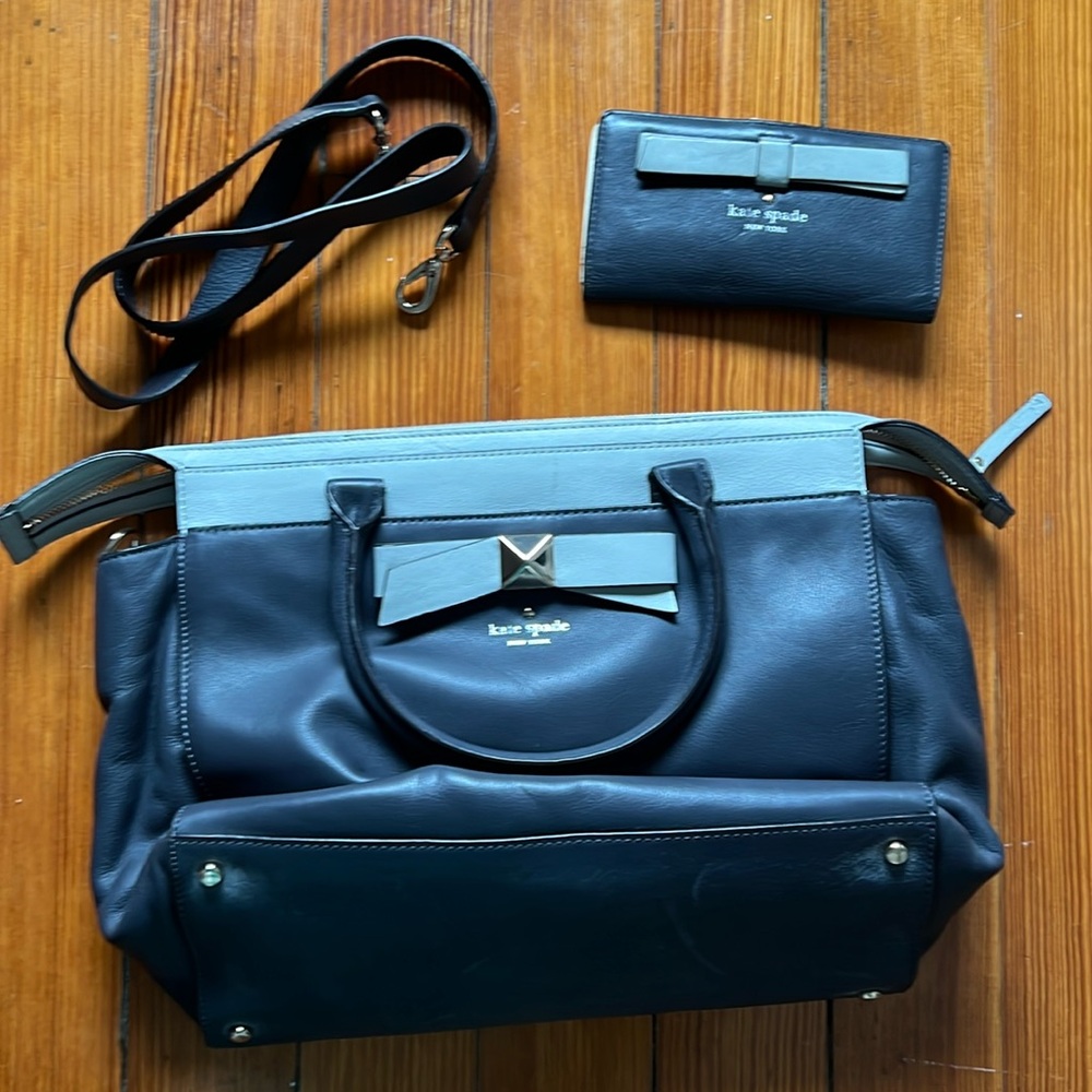 Kate Spade Hancock Park Jeanne Leather handbag and wallet